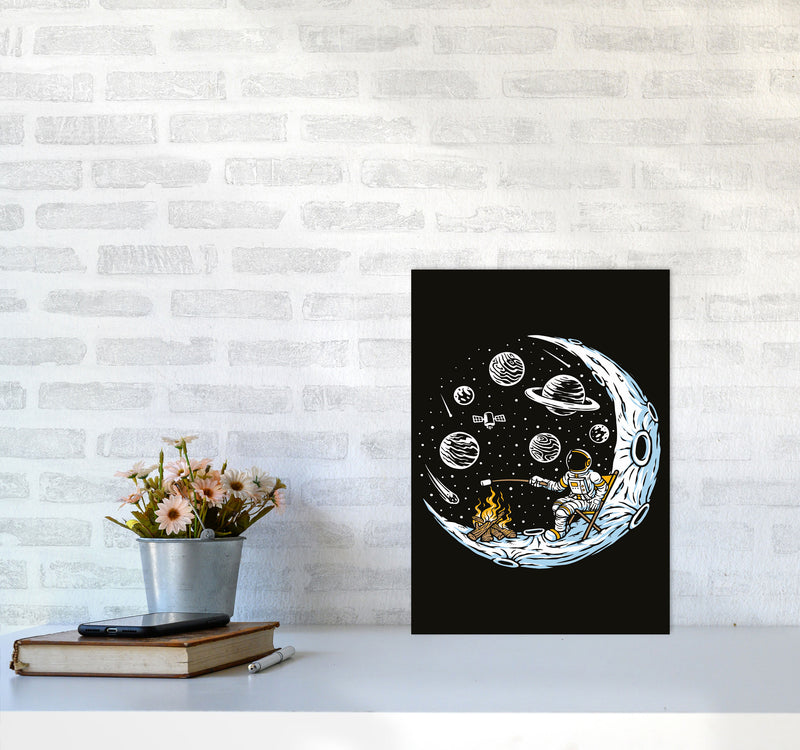 Moon Camp Vibes Art Print by Jason Stanley A3 Black Frame
