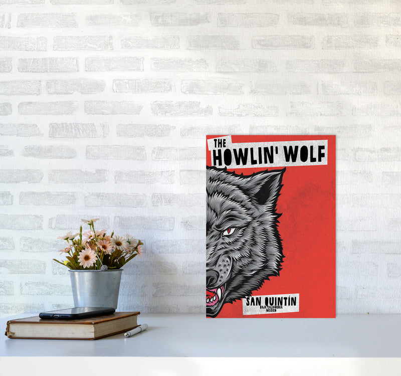 The Howlin Wolf Art Print by Jason Stanley A3 Black Frame