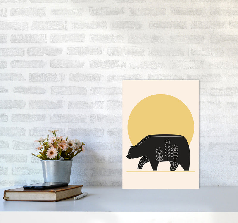Sunny Day Bear Art Print by Jason Stanley A3 Black Frame