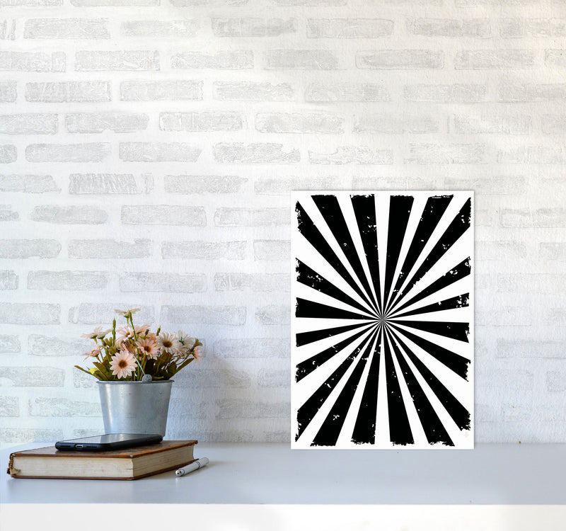 Black Sun Rays Art Print by Jason Stanley A3 Black Frame