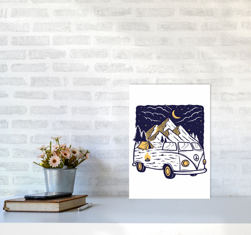 Camping Is Fun Art Print by Jason Stanley A3 Black Frame