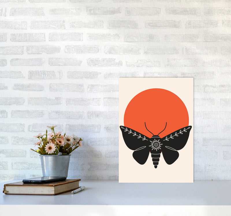 Sunshine Moth Art Print by Jason Stanley A3 Black Frame