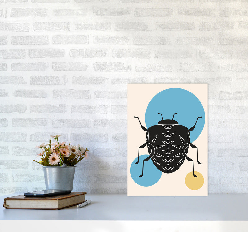Lonely Beetle Art Print by Jason Stanley A3 Black Frame