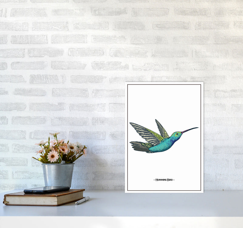 Humming Bird Art Print by Jason Stanley A3 Black Frame