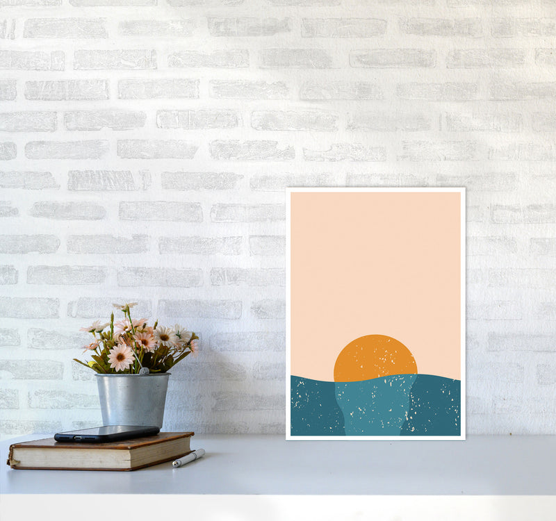Melty Sunset Art Print by Jason Stanley A3 Black Frame