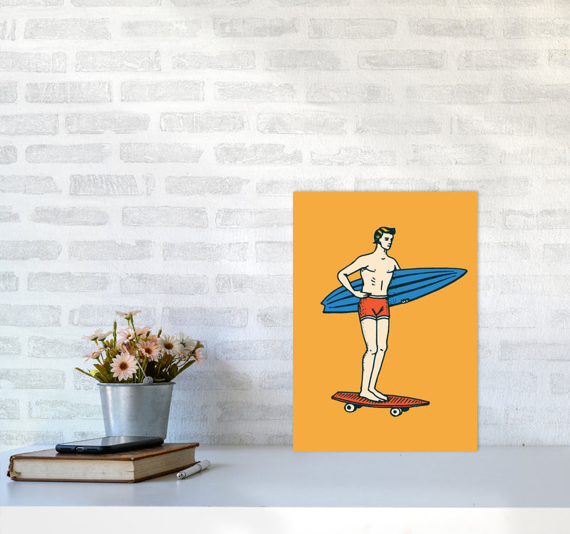 Gone Surfin' Art Print by Jason Stanley A3 Black Frame