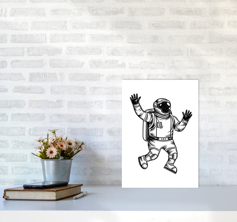 Space Man Art Print by Jason Stanley A3 Black Frame