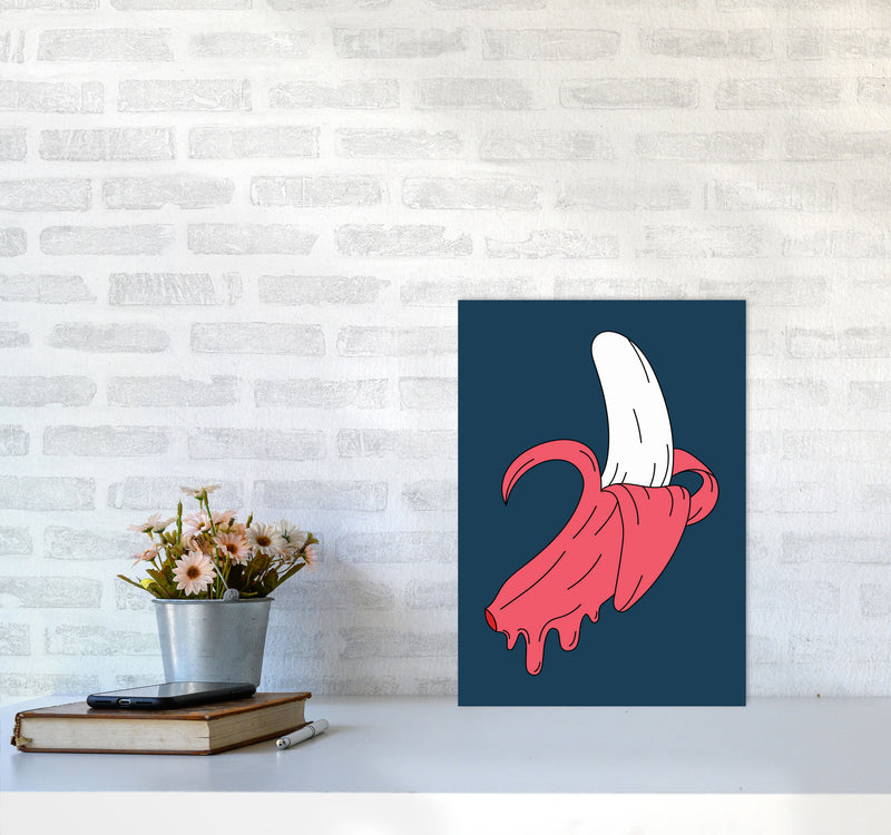 Melting Banana Art Print by Jason Stanley A3 Black Frame