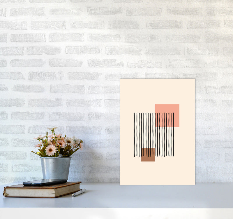 Geometric Abstract Shapes IIII Art Print by Jason Stanley A3 Black Frame