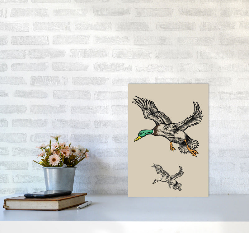 Flying Ducks Art Print by Jason Stanley A3 Black Frame