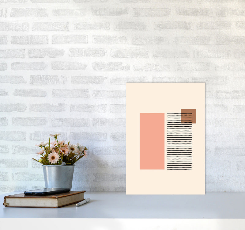 Geometric Abstract Shapes II Art Print by Jason Stanley A3 Black Frame