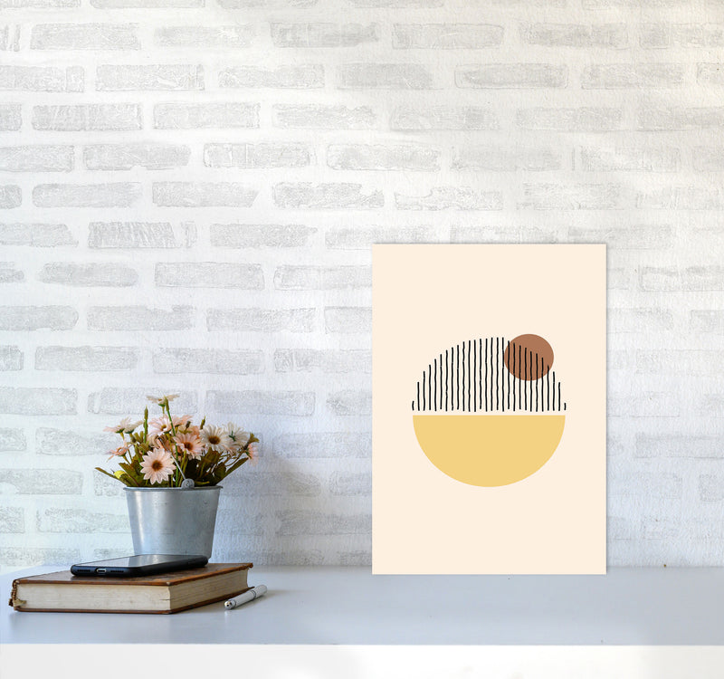 Geometric Abstract Shapes I Art Print by Jason Stanley A3 Black Frame