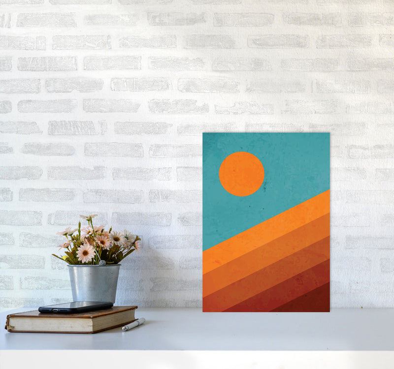 Abstract Mountain Sunrise I Art Print by Jason Stanley A3 Black Frame