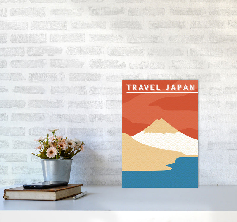 Traval Japan Minimilism II Art Print by Jason Stanley A3 Black Frame