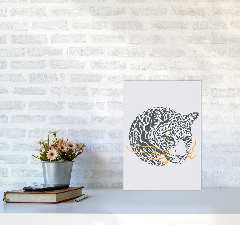 Wise Leopard Art Print by Jason Stanley A3 Black Frame