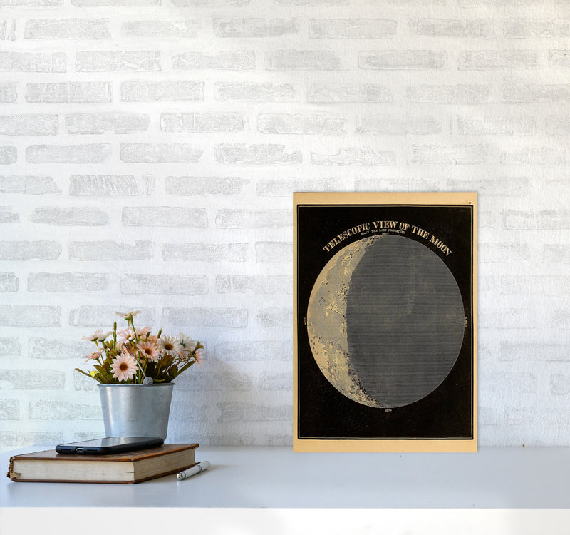 Telescopic View Of The Moon Art Print by Jason Stanley A3 Black Frame