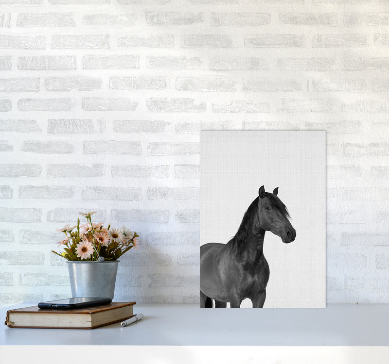 The Dark Horse Rides At Night Art Print by Jason Stanley A3 Black Frame