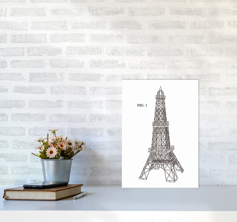Eiffel Tower Patent Art Print by Jason Stanley A3 Black Frame