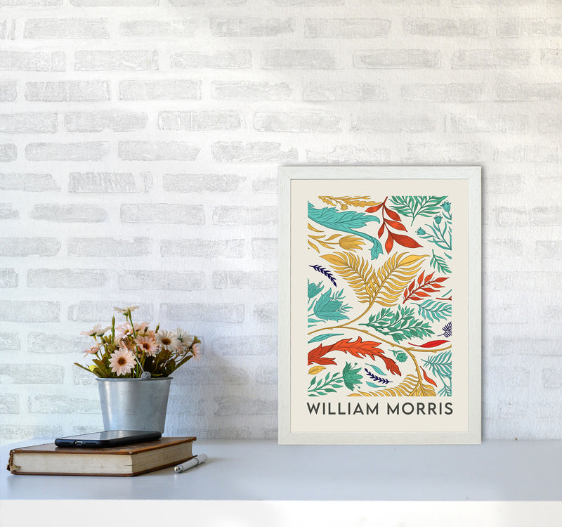 William Morris- Vibrant Wild Flowers Art Print by Jason Stanley A3 Oak Frame