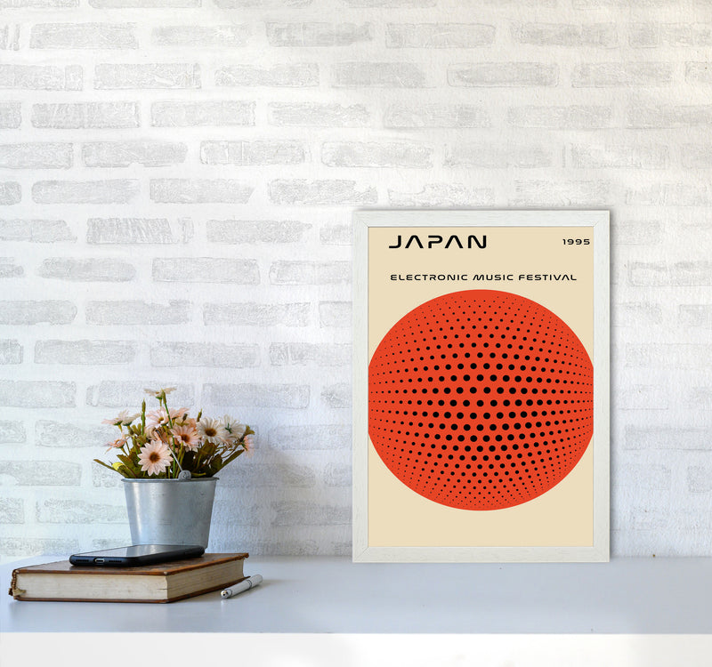 Japan Electronic Music Festival Art Print by Jason Stanley A3 Oak Frame