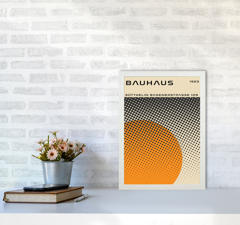 Bauhaus Geometric Yellow Vibe II Art Print by Jason Stanley A3 Oak Frame