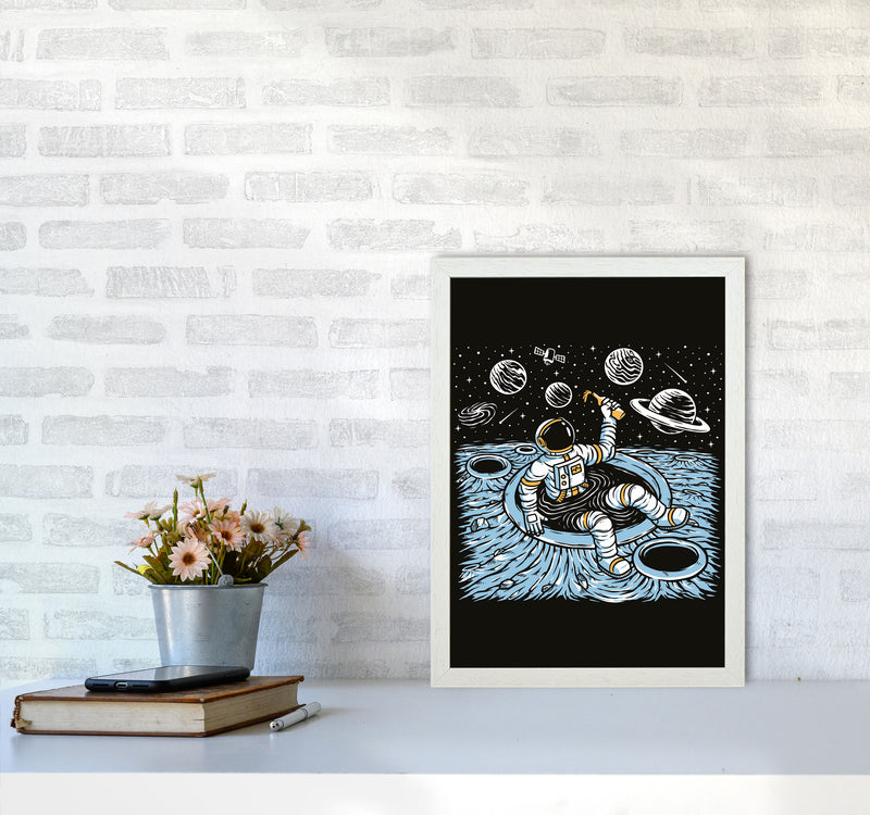 Cold Beer And Zero Gravity Art Print by Jason Stanley A3 Oak Frame