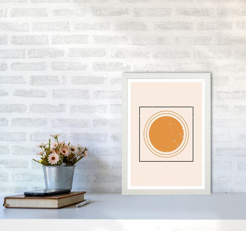 Sunshine Abstract Drawing Art Print by Jason Stanley A3 Oak Frame