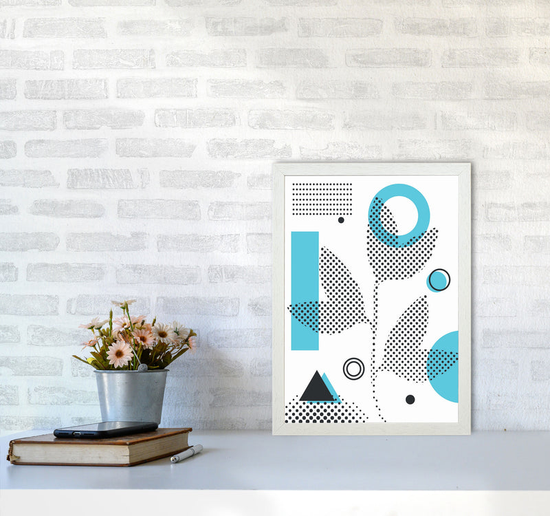 Abstract Halftone Shapes 3 Art Print by Jason Stanley A3 Oak Frame