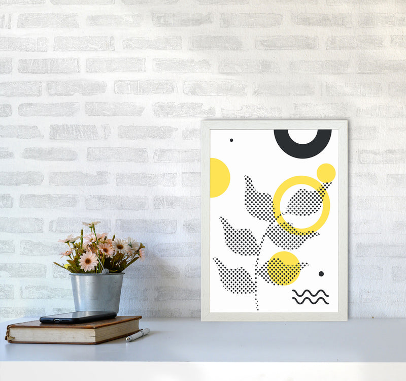 Abstract Halftone Shapes 4 Art Print by Jason Stanley A3 Oak Frame