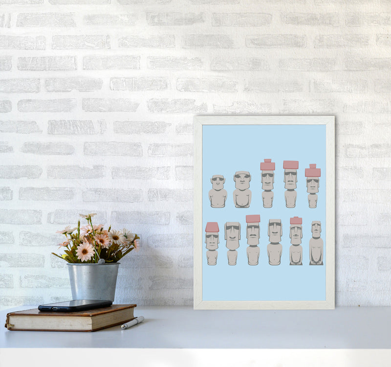 Monolithic Human Figures Art Print by Jason Stanley A3 Oak Frame