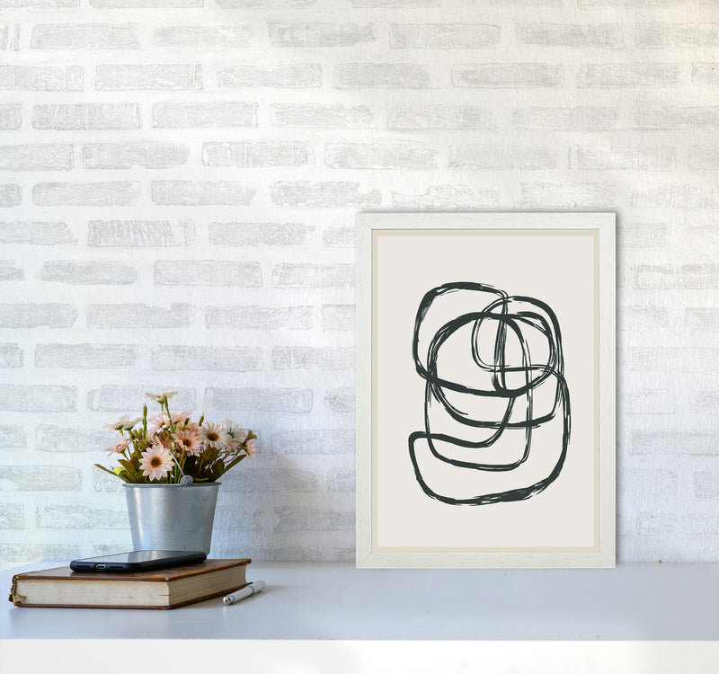 Modern Abstract Shapes 2 Art Print by Jason Stanley A3 Oak Frame