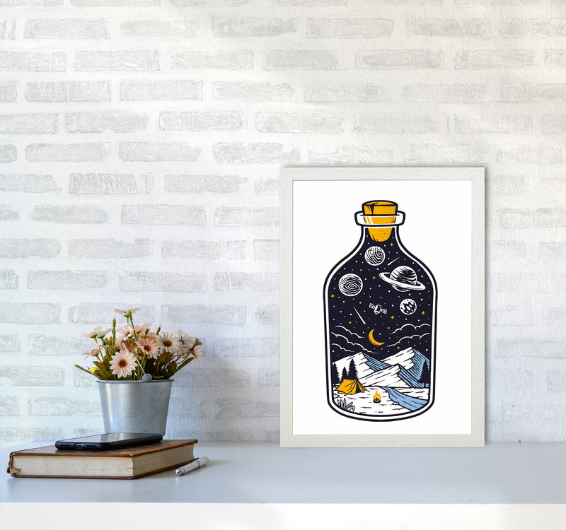 The Universe In A Bottle Art Print by Jason Stanley A3 Oak Frame