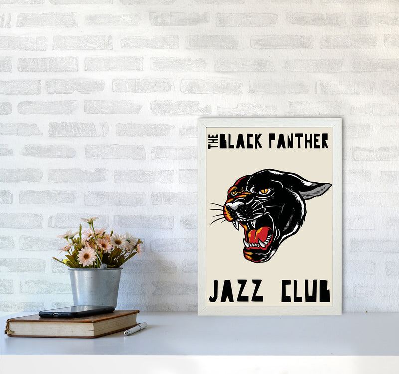Black Panther Jazz Club Art Print by Jason Stanley A3 Oak Frame