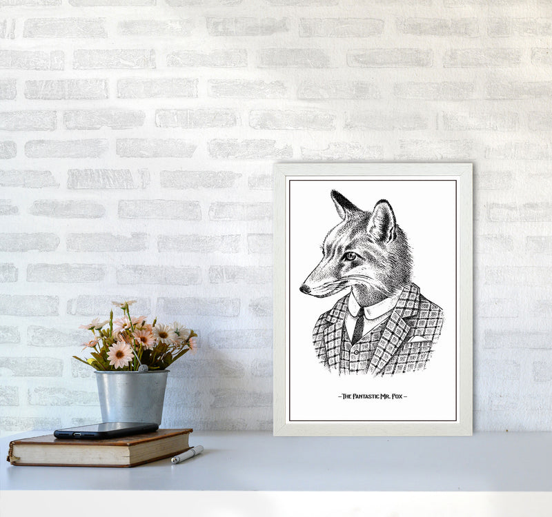 The Fantastic Mr. Fox Art Print by Jason Stanley A3 Oak Frame