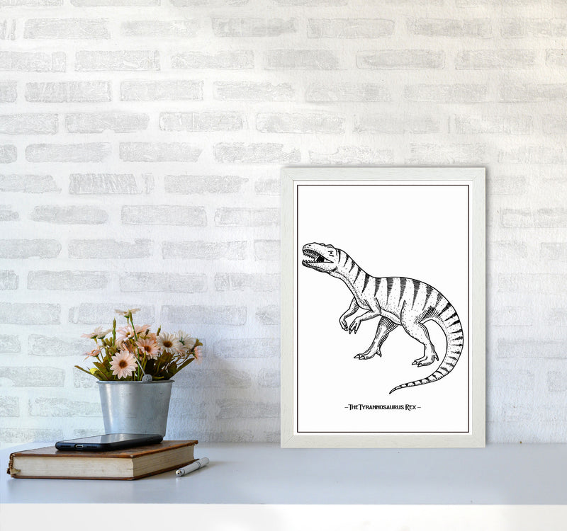 The Tyrannosaurus Rex Art Print by Jason Stanley A3 Oak Frame