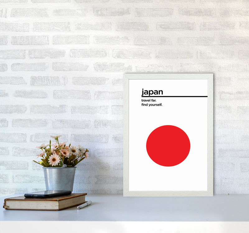 Japan Travel Poster Art Print by Jason Stanley A3 Oak Frame