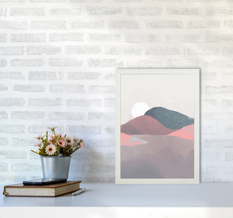 Minimal Landscape 3 Art Print by Jason Stanley A3 Oak Frame