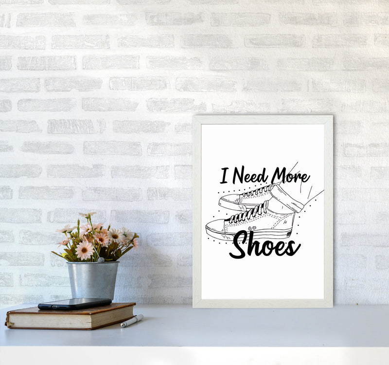 I Need More Shoes Art Print by Jason Stanley A3 Oak Frame