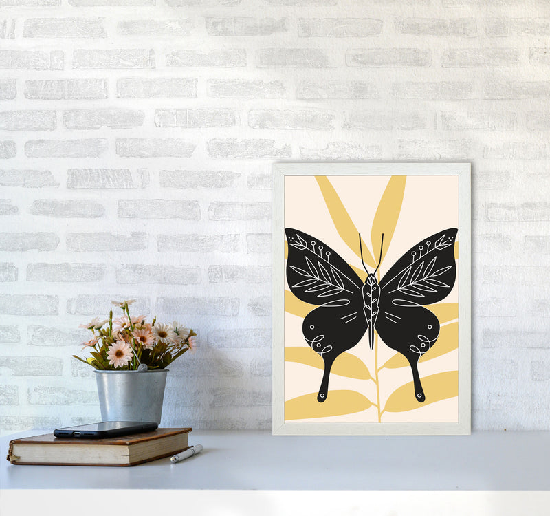 Abstract Butterfly Art Print by Jason Stanley A3 Oak Frame