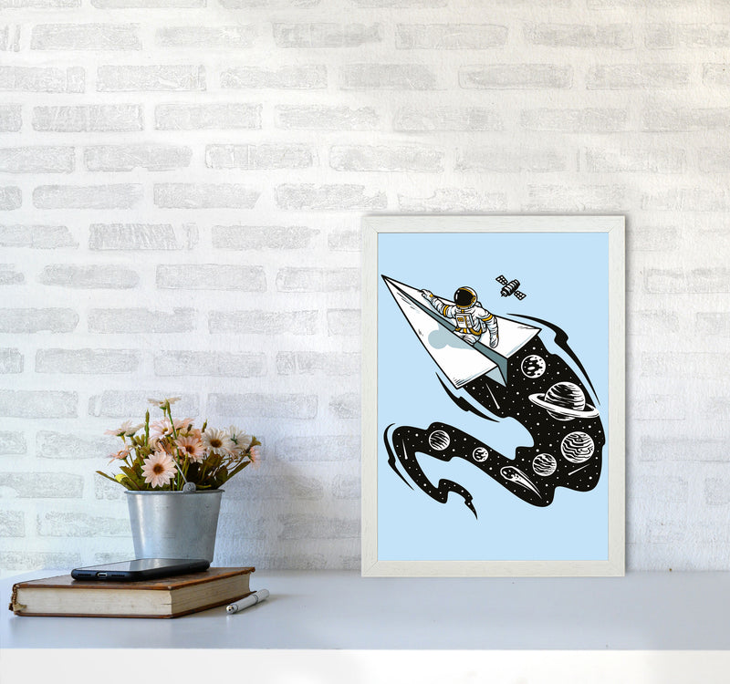 Flying Thru Space Art Print by Jason Stanley A3 Oak Frame