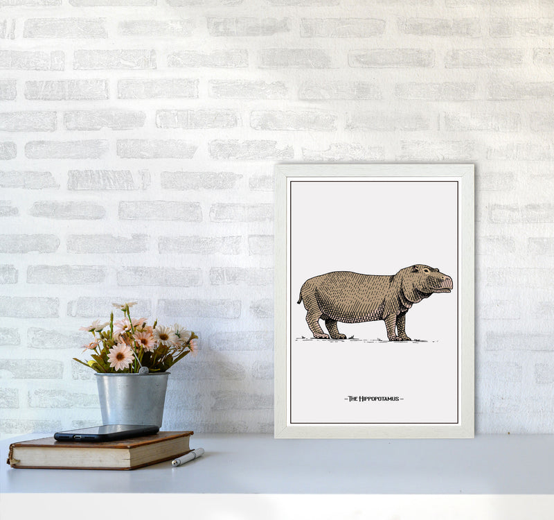 The Hippopotamus Art Print by Jason Stanley A3 Oak Frame