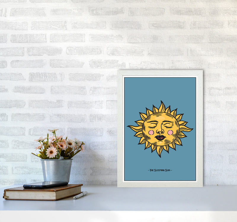 The Sleeping Sun Art Print by Jason Stanley A3 Oak Frame