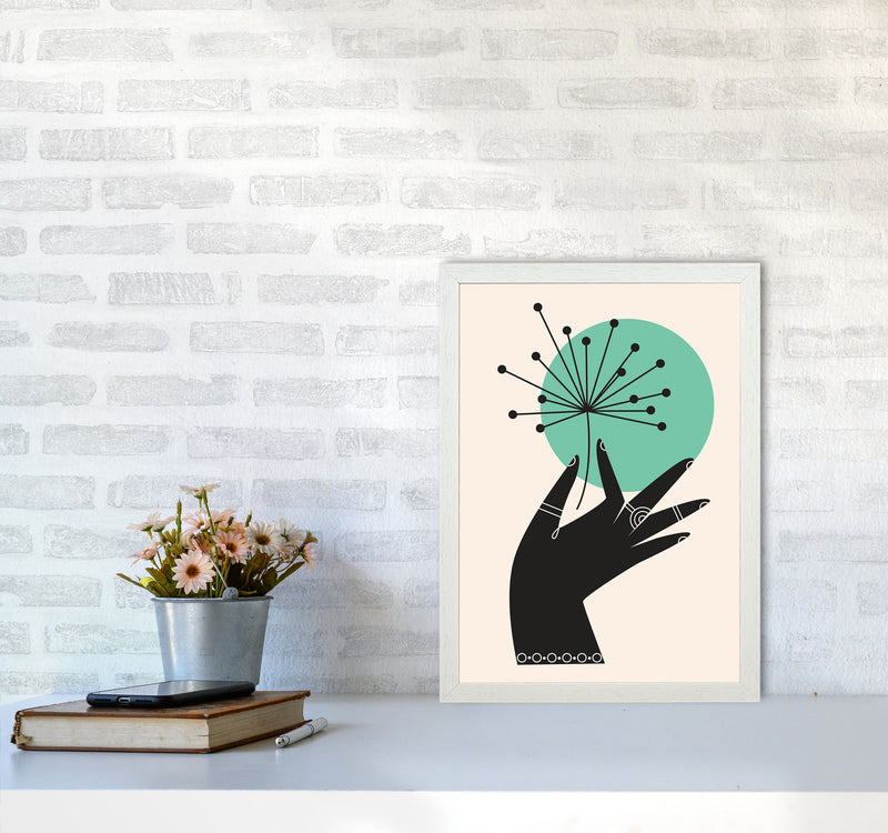 Abstract Hand II Art Print by Jason Stanley A3 Oak Frame