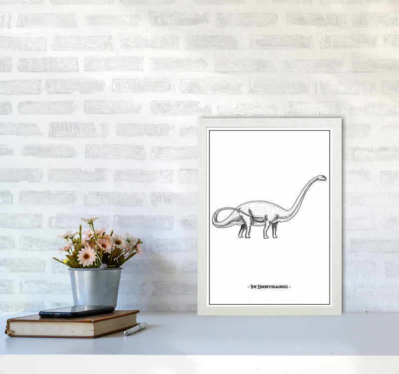 The Brontosaurus Art Print by Jason Stanley A3 Oak Frame
