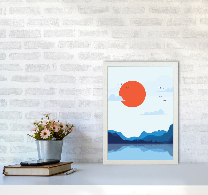 Japanese Sunset Art Print by Jason Stanley A3 Oak Frame