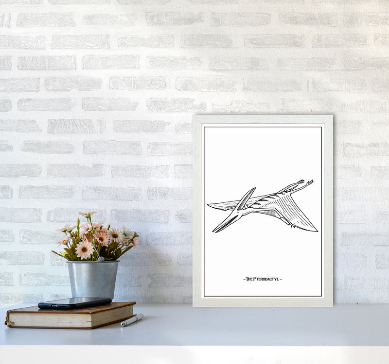 The Pterodactyl Art Print by Jason Stanley A3 Oak Frame