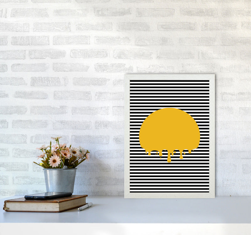 The Melting Sun Art Print by Jason Stanley A3 Oak Frame