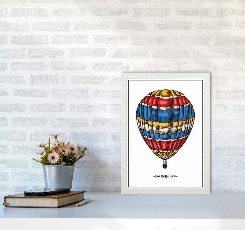Hot Air Balloon Art Print by Jason Stanley A3 Oak Frame