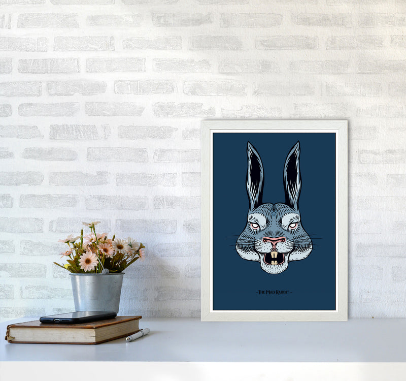The Mad Rabbit Art Print by Jason Stanley A3 Oak Frame