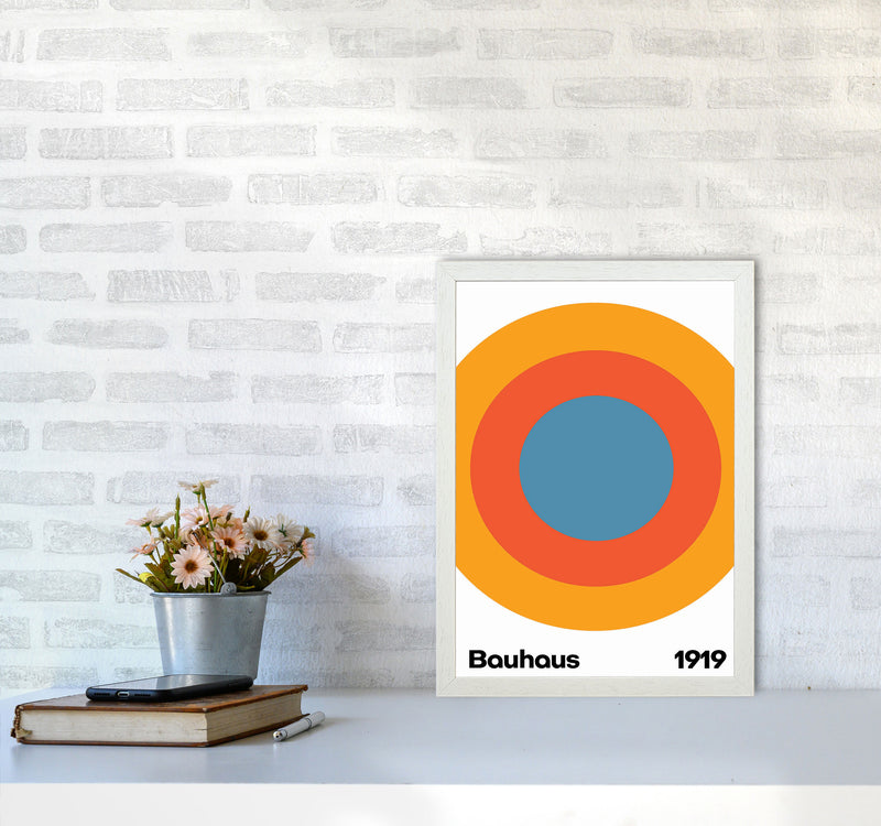 Bauhaus Circle Art Print by Jason Stanley A3 Oak Frame